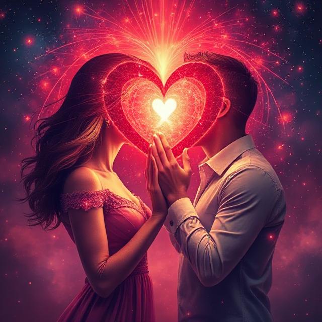 Two hands forming a heart shape in front of a beautiful sunset, symbolizing attracting a soulmate.
